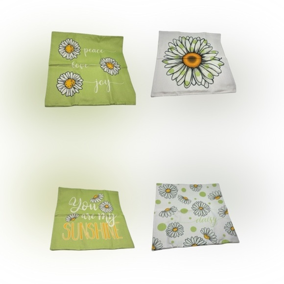 Green Floral‎ Outdoor Throw Pillow Covers - Set of 4 - Picture 2 of 12